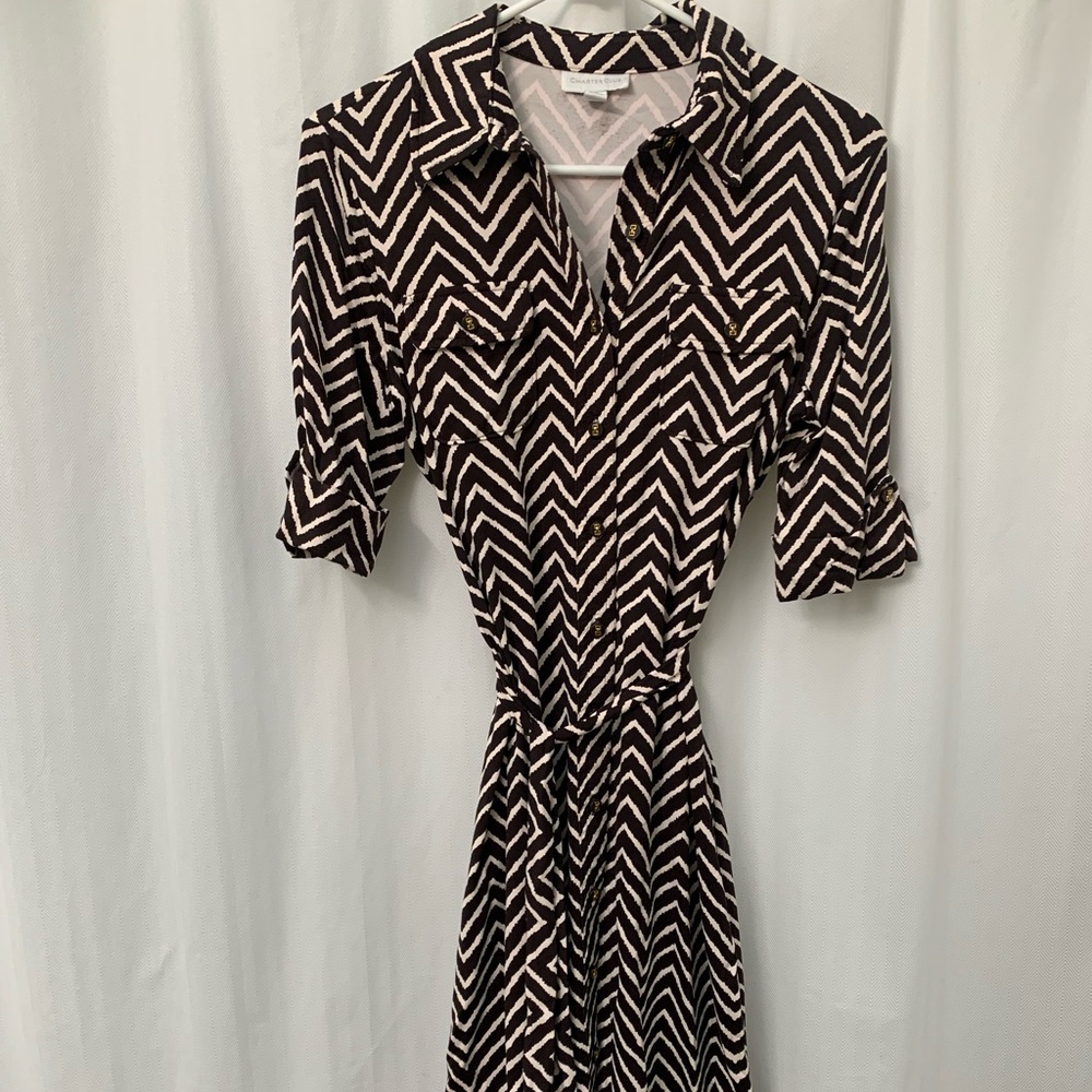 Mid length chevron style dress